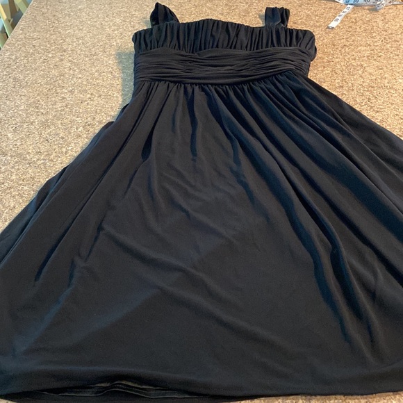 Tahari Black Lined Cocktail Dress 2 - Picture 8 of 15